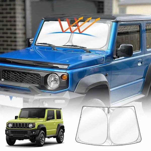 X-CAR Blocks UV Rays Foldable Custom Wind Screen Sun Visor Protector Windshield Sun Shade for Suzuki Jimny 2018-2024