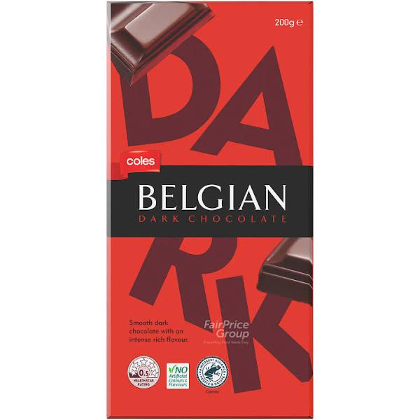 Coles Belgian Dark Chocolate Block