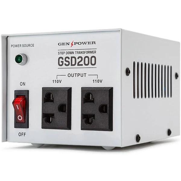 GENPOWER 200W Step Down Transformer 240V 110 Stepdown Voltage Converter AU US