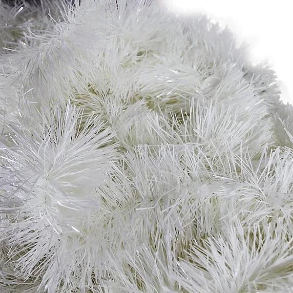 5m White Christmas Tinsel 75mm Wide