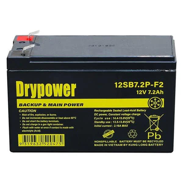 Drypower 12V 7.2Ah Backup & Main Power SLA Battery