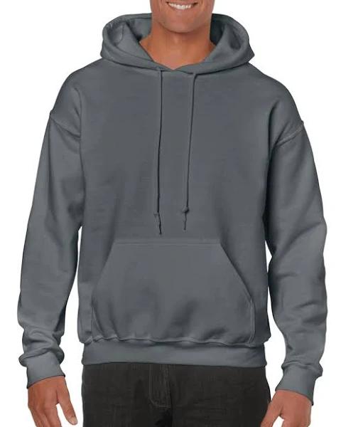 Sannfield Adult Mens 100% Cotton Fleece Hoodie Jumper Pullover Sweater Warm Sweatshirt - Charcoal Grey - XL