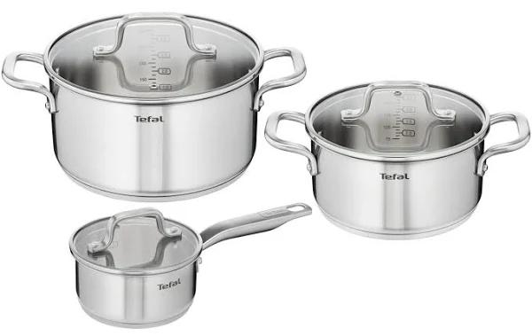 Tefal Virtuoso Induction Stainless Steel 3 Piece Pot Set