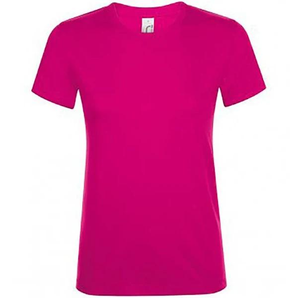 SOLS Womens/Ladies Regent Short Sleeve T-Shirt Fuchsia Womens T-Shirt