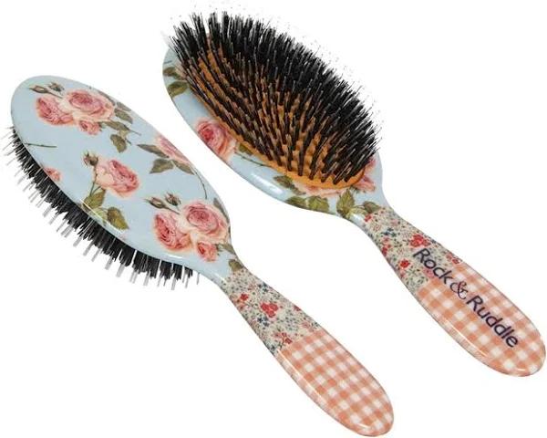 Rock & Ruddle Large Mixed Bristle Brush Pink Gingham