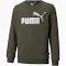 Puma Youth Boys Essentials+ Two-Tone Crew Sweatshirt - Forest Night