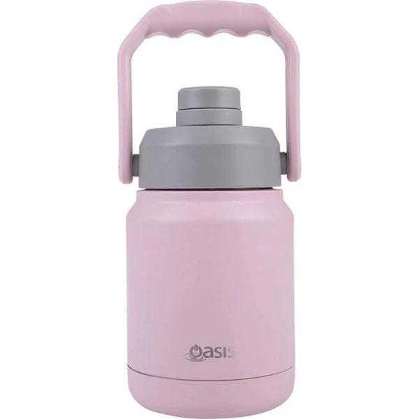 Oasis 1.2L Insulated Mini Jug Stainless Steel w/ Carry Handle - Carnation