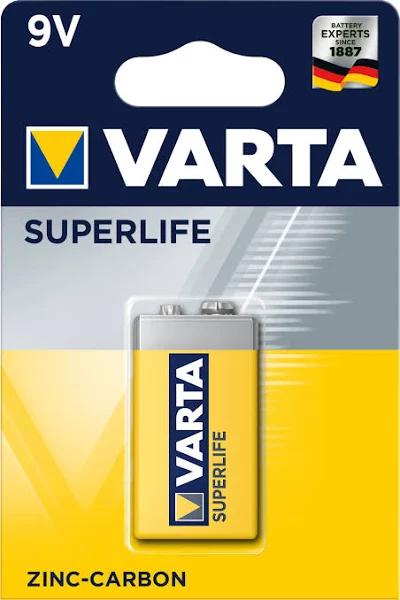 Varta 9v6f22 9V Rectangle Battery Yellow