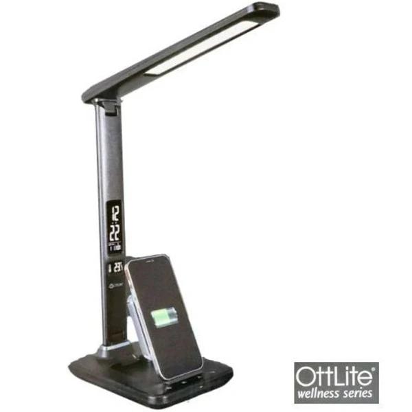 OttLite Led Desk Lamp with Extendible Wireless Charging Base