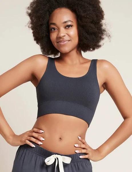 Boody Ribbed Seamless Bra (M, Storm)