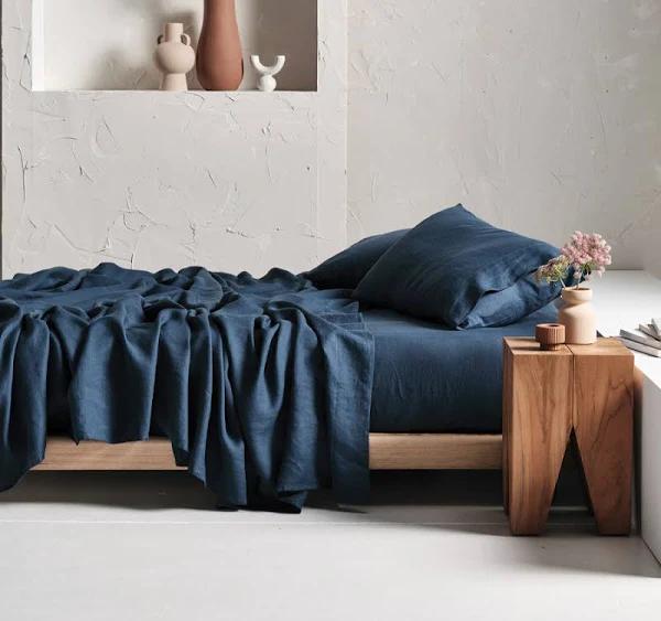 Linen House Nimes Sheet Set in Navy King