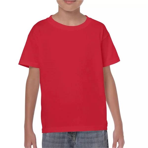 Gildan 5000B Children's Heavy Cotton T-Shirt Red - Size: S Colour