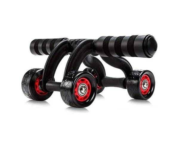 4-Wheel Frog-Style Abdomen and Abdominal Muscle Roller Exercise Core Muscle Abdominal Training Device-Red