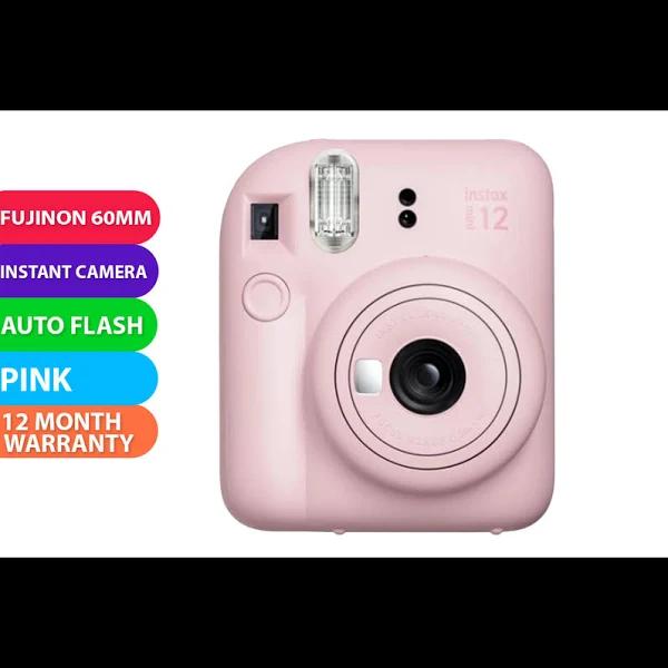 FUJIFILM INSTAX MINI 12 Instant Film Camera (Blossom Pink) - BRAND NEW - Earn Everyday Rewards, Afterpay Available