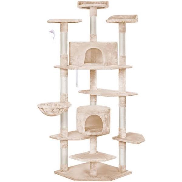 Beastie Cat Tree 202cm Beige - AfterPay & zipPay Available