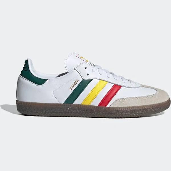 Adidas Originals Men's Samba OG | Yellow | Collegiate Green Sneakers, White, US 5.5, Leather | Above The Clouds