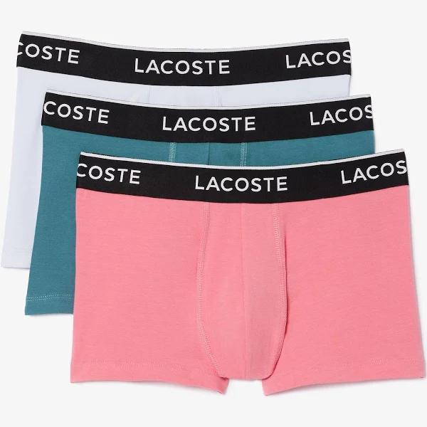 Lacoste Men's Casual Black Boxer Briefs 3-Pack Blue Medium