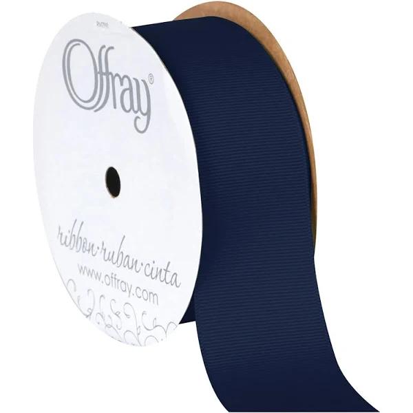 Offray Grosgrain Ribbon 1-1/2"X12'-Navy