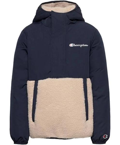 Champion Half Zip Blue Hooded Jacket L