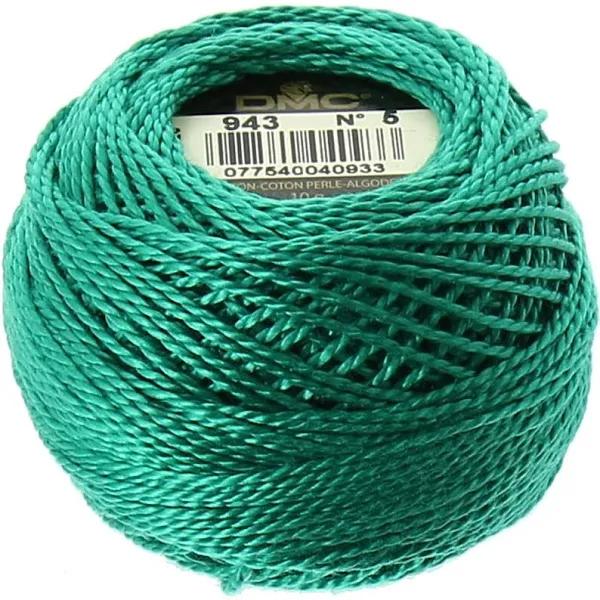 DMC Perle 5 Cotton #943 Medium Aquamarine 10g Ball 45m