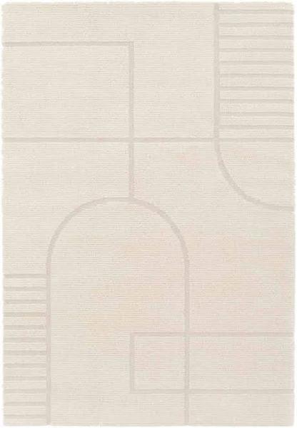 Philippe Art Deco Cream Contemporary Floor Rug - 200x290cm