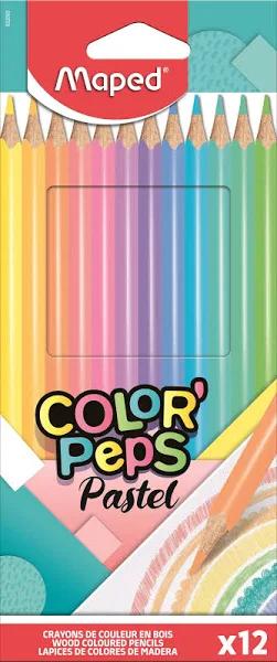 Maped Colouring in Pencils 12 Pack - Pastel