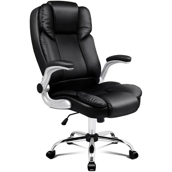 ALFORDSON Office Chair Executive Leather Seat Black