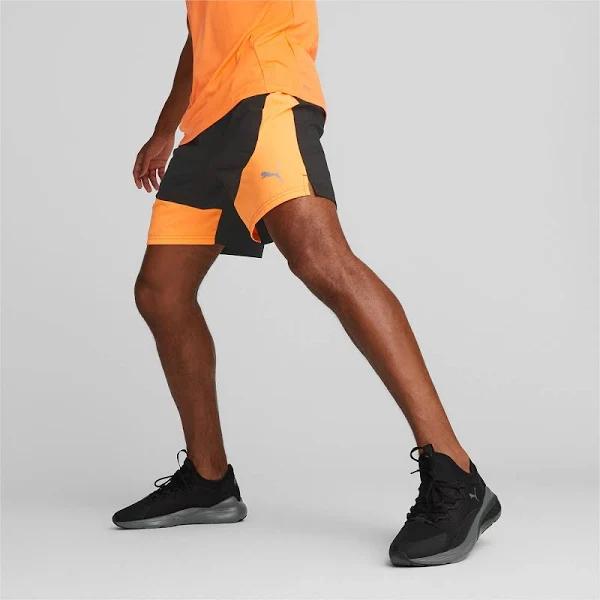 Puma Run Split Shorts Black - S