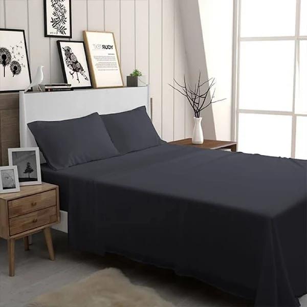 Bambi EcoTouch Tencel Fitted Sheet-Graphite-King Single-40cm