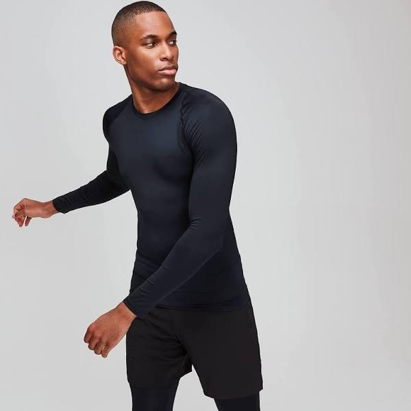 MP Men's Training Long Sleeve Baselayer - Black - XXS