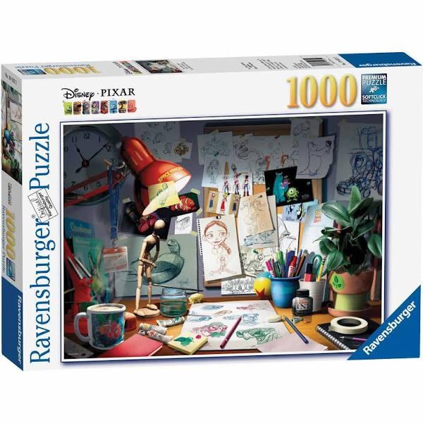 Disney Pixar The Artists Desk 1000pc (Ravensburger Puzzle)