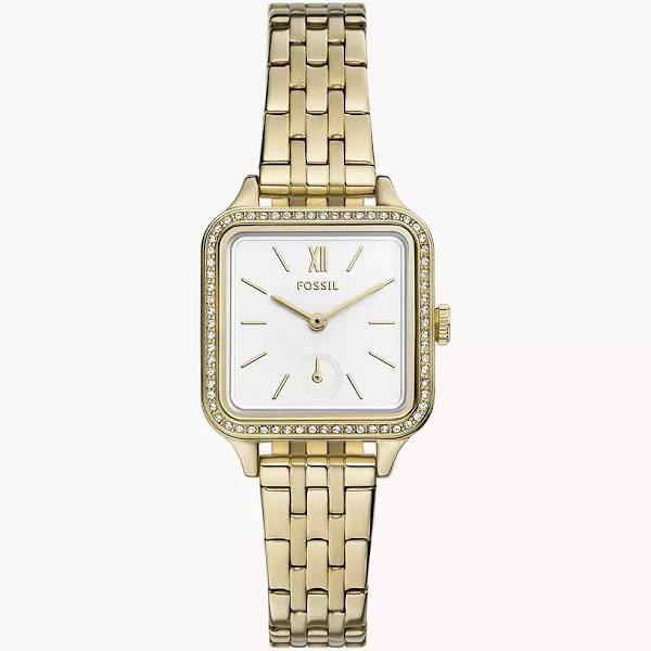 Fossil Outlet Women's Colleen Three-Hand Gold-Tone Stainless Steel Watch - Gold - BQ3979