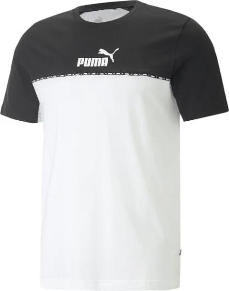 Puma Essential Block x Tape Tee in Black S