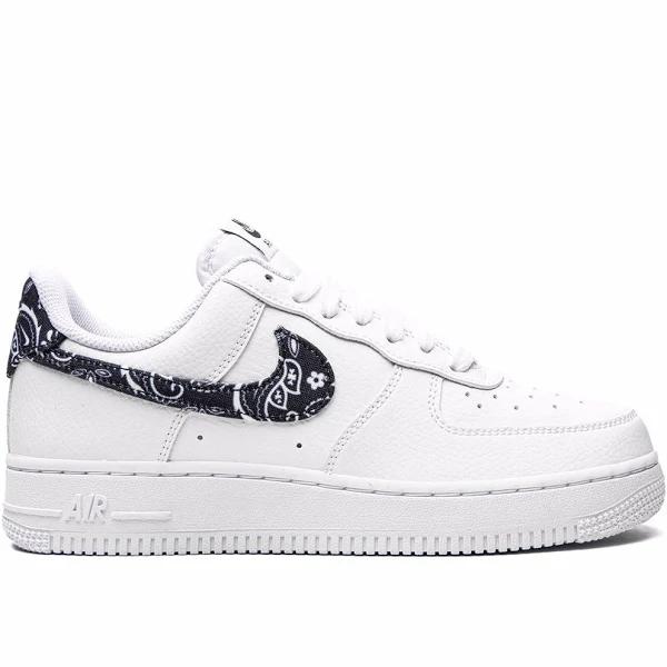 Nike - Air Force 1 Low '07 Black Paisley Sneakers - Women - Leather/Rubber/Fabric - 5 - White