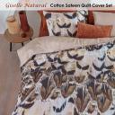 Giselle Natural Cotton Sateen Quilt Cover Set King