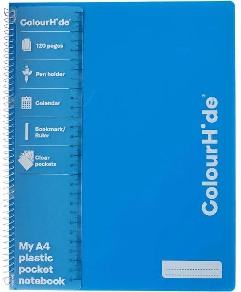 Colourhide Notebook 120 Page A4 Blue