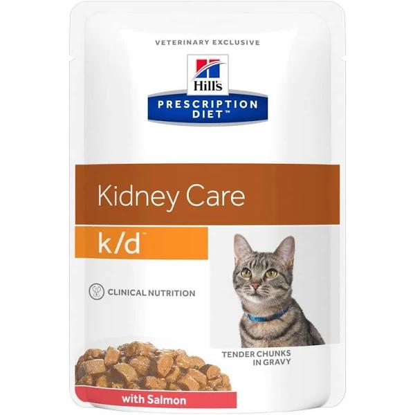 Hill's Prescription Diet k/d Kidney Care Salmon Wet Cat Food - 12x85g - Hills Vet