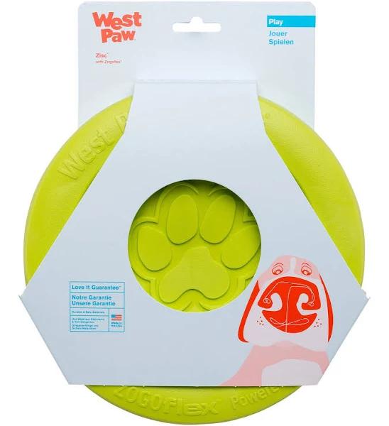 West Paw Green Zisc Flying Disc Fetch Dog Toy - Large