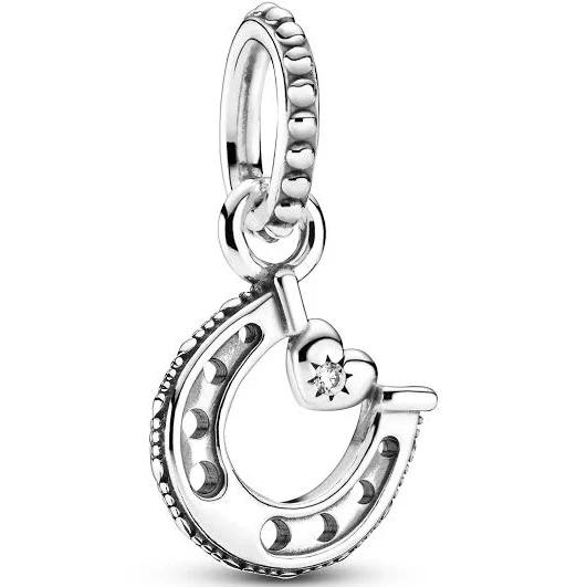 Pandora Good Luck Horseshoe, 10.3mm, Sterling Silver, Cubic Zirconia