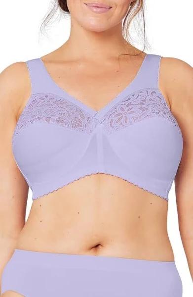 Glamorise Magiclift Cotton Support Wire-Free Bra - Lilac - 34g Lilac