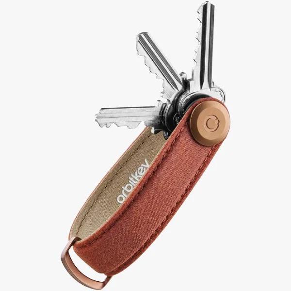 Orbitkey Key Organiser Holder - Brick Red, Key Organiser Waxed Canvas