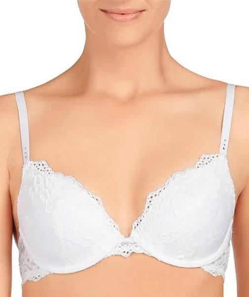 Pleasure State My Fit FMO Lace Push-up Plunge Bra P80-4053F White 10 A