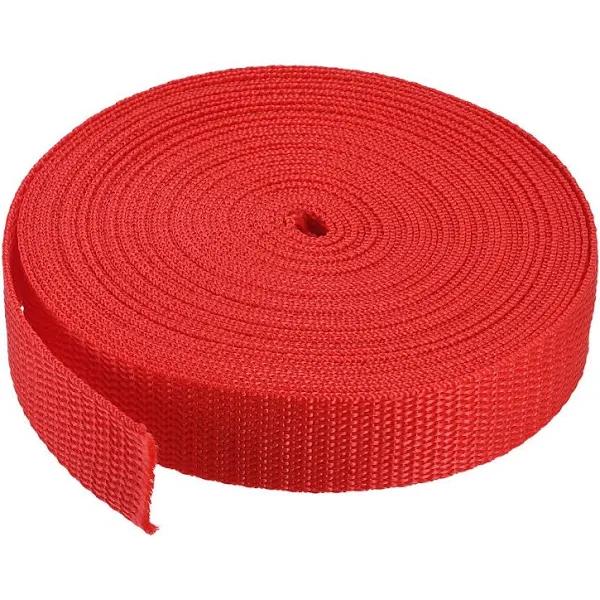 Heavyweight Polypropylene Webbing Straps Strapping Band For Outdoor | Harfington, Red / 1pcs