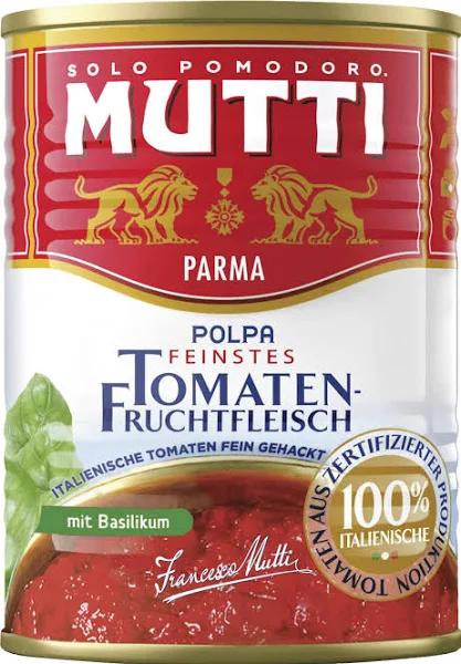 Mutti Parma Polpa Finely Chopped Tomatoes With Basil 400g