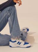 New Balance 480 Sneakers in White and Blue