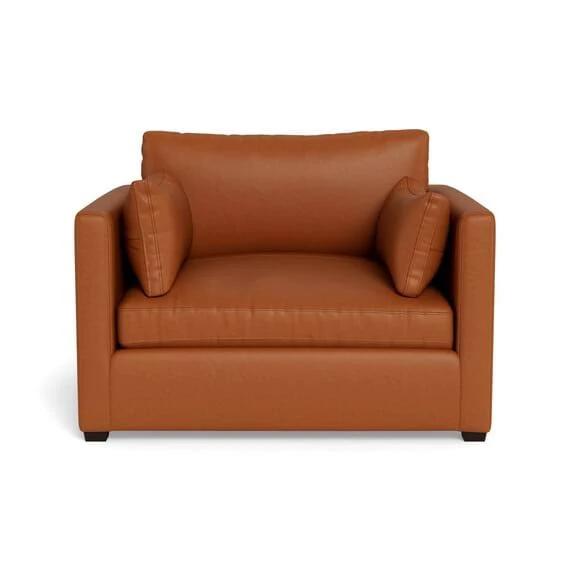 MOMBA Leather Armchair Ginger by Freedom