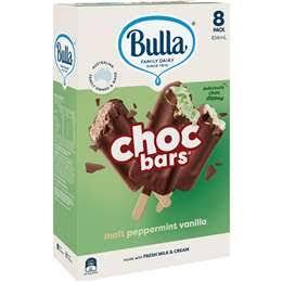 Bulla Mint Vanilla Chocolate Bar Sticks 8 Pack