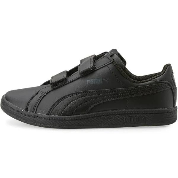 Smash Leather V PS Sneakers - Kids 4-8 Years in Black, Size 2, Textile by Puma