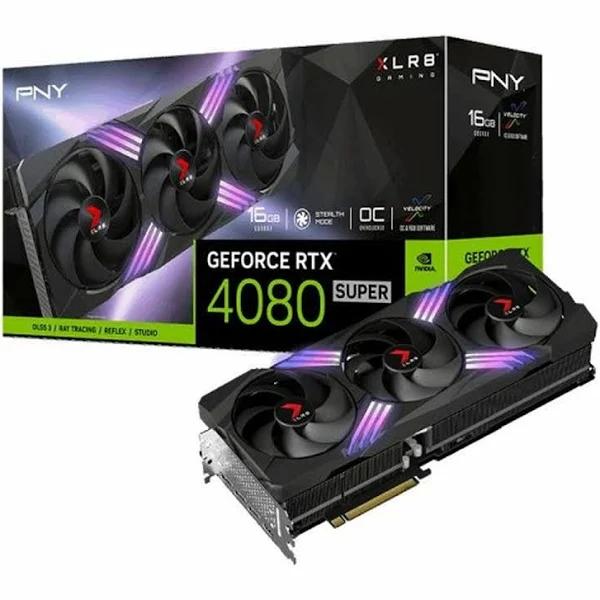 PNY GeForce RTX 4080 Super 16GB XLR8 Gaming Verto EPIC-X RGB Overclocked Triple Fan DLSS 3