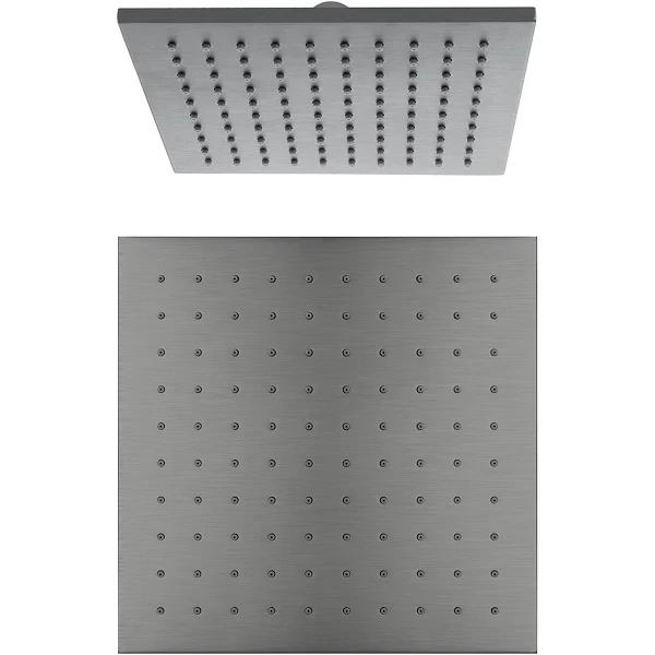 Nero Square Shower Head 250mm - Gun Metal Grey